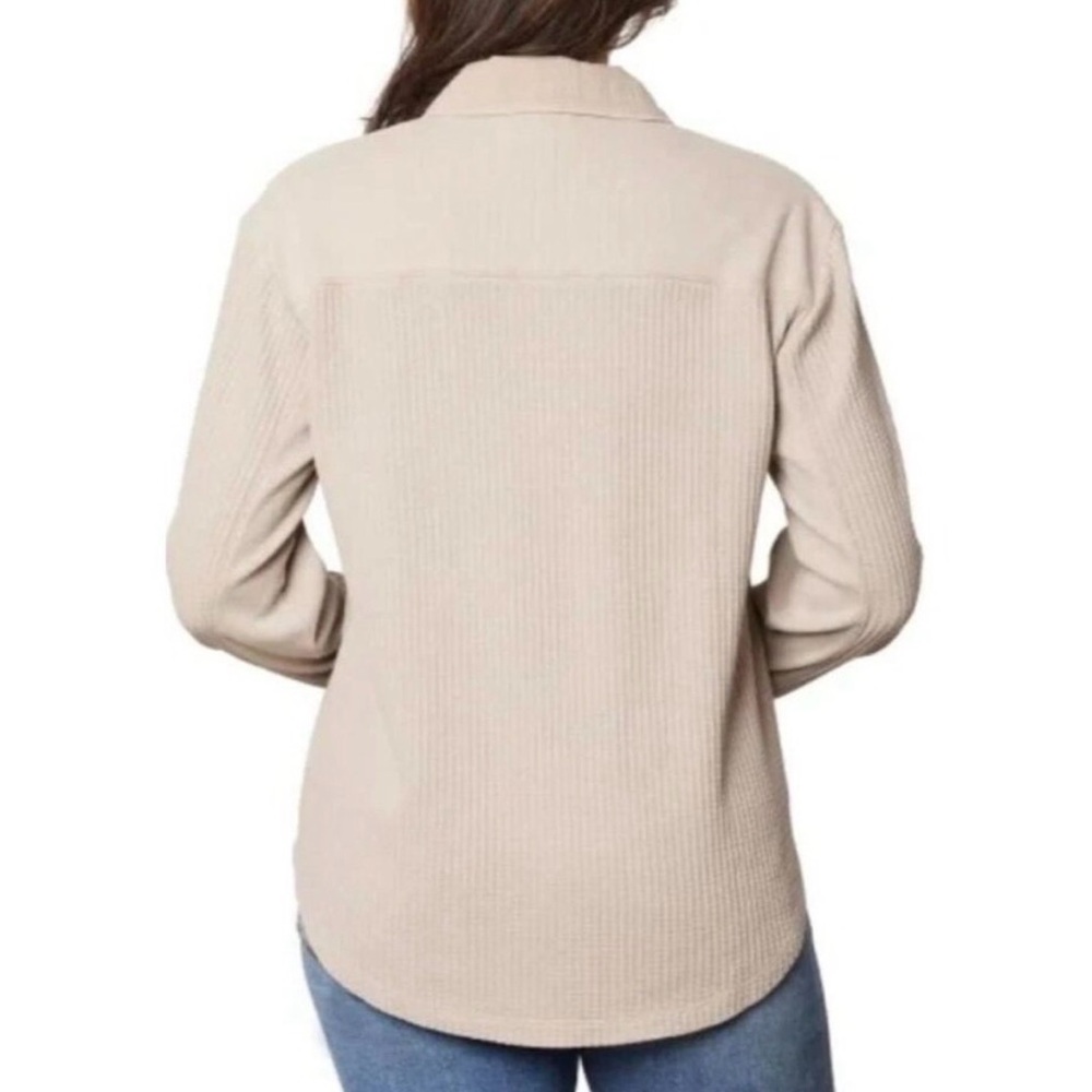 4/$25 Briggs Waffle Knit Casual Button Down Shacket - Picture 2 of 6
